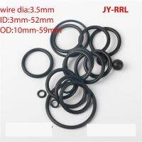 O-Type Ring Seal Gasket Thickness CS 3.5mm ID 3~52mm OD 10~59mm EPDM Insulated Waterproof Washer Round Shape Nontoxi Blacki Gas Stove Parts Accessorie