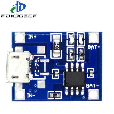 10ชิ้น/ล็อตไมโคร USB 5V 1A 18650 TP4056แผงวงจรรวมชาร์จโมดูลชาร์จ