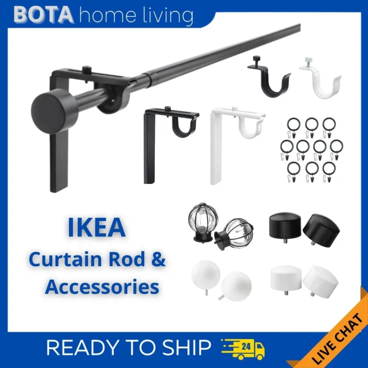 IKEA RACKA HUGAD CURTAIN ROD BATANG LANGSIR BETYDLIG WALL BRACKET ROD