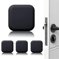 4Pcs ตัวหยุดประตูยางนุ่ม Crash Pad Wall Protector Guard ลูกบิดประตูมือจับประตูกันชนสำหรับเด็ก Home Protector