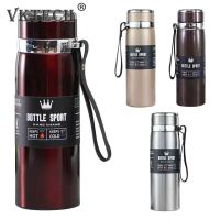 ✽☍ 600ml/800ml/1000ml Vacuum Flask Double Stainless Steel Coffee Tea Insulated Cup Leakage-proof for Travel Office Fitness Sports