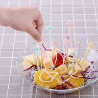 Fruit Fork Cartoon Mini Animal Farm Cartoon Food Selection Children Snacks Cake Dessert Food Fruit Fork Party Decoration