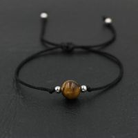 【YF】△  Tiger Stone 10mm Thread Rope String Briad Men Couples Lovers Jewelry Gifts