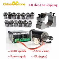 【hot】✜▫ 500W Air Cooled Spindle ER11 Chuck 0.5KW Motor 52mm clamps Supply speed governor