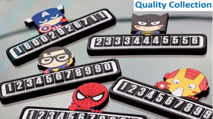 Cartoon Batman Superman Spider man Iron Man Temporary Car Parking Phone  Number Car Sticker Telephone Number Kereta | Lazada