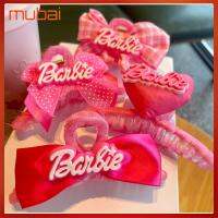 MUBAI สีทึบทึบ ตุ๊กตาบาร์บี้ผมกรงเล็บ สไตล์ตุ๊กตาบาร์บี้ แฟชั่นสำหรับผู้หญิง คลิปปลาฉลาม สง่างามเรียบหรู อุปกรณ์เสริมผม กิ๊บติดผมสีชมพู สำหรับผู้หญิง