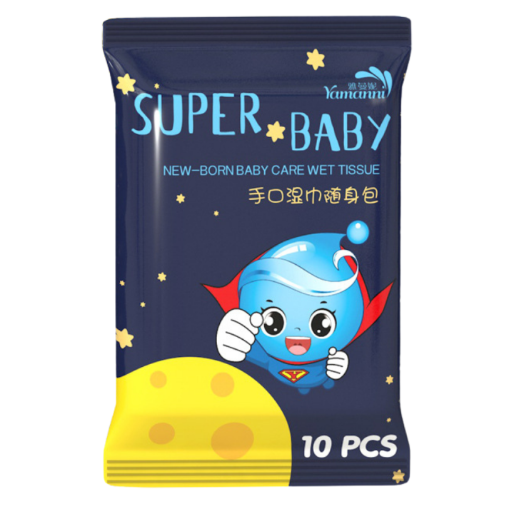 Super Baby ทิชชู่เปียก ลาย Super Baby มีหลายขนาดให้เลือก #1 ชิ้น  #5 ชิ้น  #10 ชิ้น  #20 ชิ้น