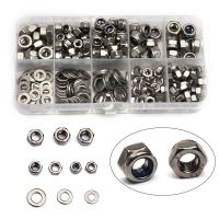 255 Pcs M4/M5/M6 Stainless Steel Hexagon Sekrup Bult Kacang Washer Kit dengan Flat Washer Plain Washer gasket Bermacam Kit