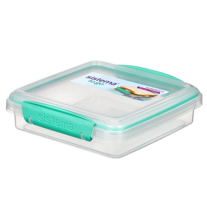 New Zealand Sistema Lunch Box Portable Sandwich Bread Box Microwave