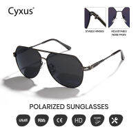 [ลดล้างสต๊อก] Cyxus Aviator แว่นกันแดดโพลาไรซ์ป้องกันแสงสะท้อน UV สำหรับบานพับสปริง กรอบแฟชั่น ขับรถกลางแจ้ง ตกปลา ปั่นจักรยาน กอล์ฟ  1965