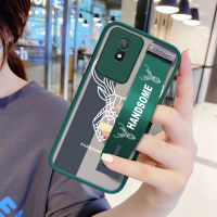 เคส Case4you สำหรับ Y02T Vivo Y02A พร้อมสายรัดข้อมือกันกระแทกด้านหลังฝ้า ELK Deer ที่ใช้ตกแต่งภายนอกกวางเรนเดียร์เคสใส่โทรศัพท์นิ่มฝาครอบป้องกันเลนส์เต็มรูปแบบเคสโทรศัพท์บางเฉียบ