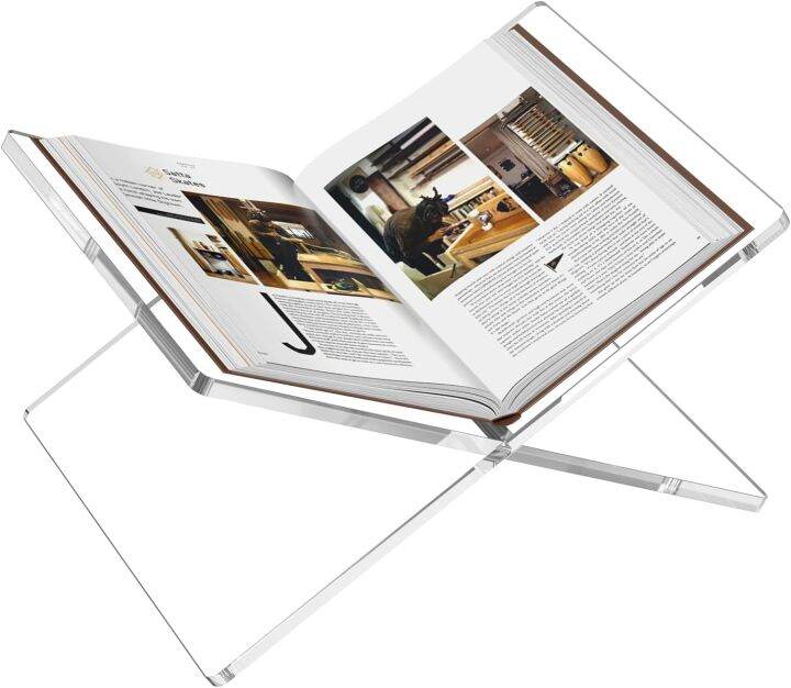 Clear Acrylic Book Holder, 21*11cm Transparency Reading Open Book Stand