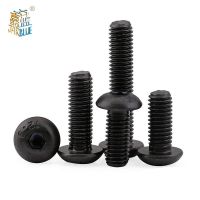 10 pcs/lot Hex Screw M2 M2.5 M3 M4 M5 M6 M8 M10 Black Button Head Hex Socket Cap Screw Hexagon Socket Round Head Screws