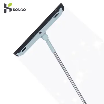 Floor Squeegee 56in Household Broom with 4 Removable Poles 180-Degree Adjustable Knuckle Joint Floor Wiper for Shower Bathroom Kitchen Water Foam