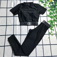 【Top Grade】Spring/Autumn Fit Elastic Temperament Casual Short Sleeve Pants Set