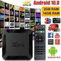 X96Q tv box android 10 Allwinner H313 Quad Core 100m lan 2.4g wifi 2G 16G/1G 8G optional g30 voice air mouse i8 keyboad x96 mini