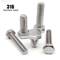 卐┋┇ 1/2/5/10pcs High Quality M3 M4 M5 M6 M8 M10 M12 DIN933 316 A4-80 Stainless Steel Outer External Hex Hexagon Head Cap Bolt Screw