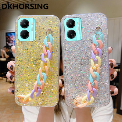 DKHORSING เคส VIVO เคสโทรศัพท์ซิลิโคนนิ่ม Y78 Y36 Y27 VIVOY36 4G 5G สวยงามสีรุ้งสร้อยข้อมือด้านหลังส่องแสงเป็นประกายวิบวับ Vivo Y27 5G