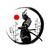 【CC】 15cm Personality Samurai Car Stickers on Motorcycle Cute Accessories and Exterior Parts Decals