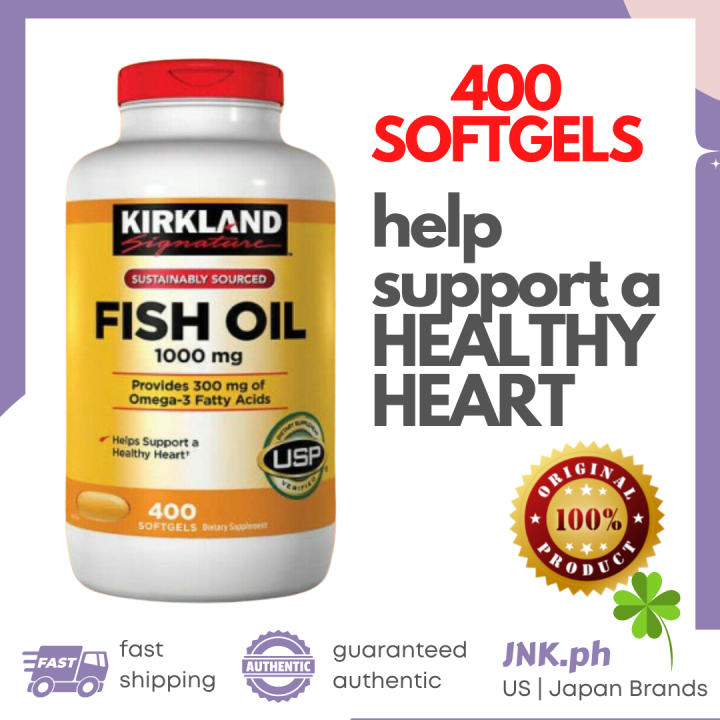 Kirkland Signature Fish Oil 1000 mg 400 Softgels Expiry 2024 Lazada PH