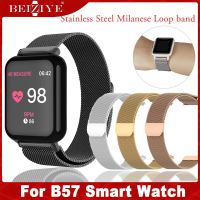 สายสแตนเลส B57 Smartwatch สายนาฬิกา Bracelet Stainless Steel Milanese Loop Watch Band สาย Magnetic Closure Hero Band 3 Wrist Strap Metal Replacement Strap Acceccories