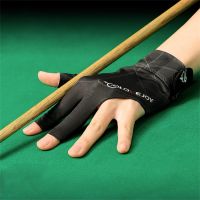 Open Finger Billiard Pool Gloves Adjustable Sticker Polyester Snooker Billiards Gloves Smooth Soft Portable Training Accessories