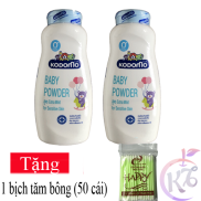 Combo 2 chai Phấn Kodomo ngừa rôm sẩy Extra Mild chai 180g Tặng 1 bịch tăm