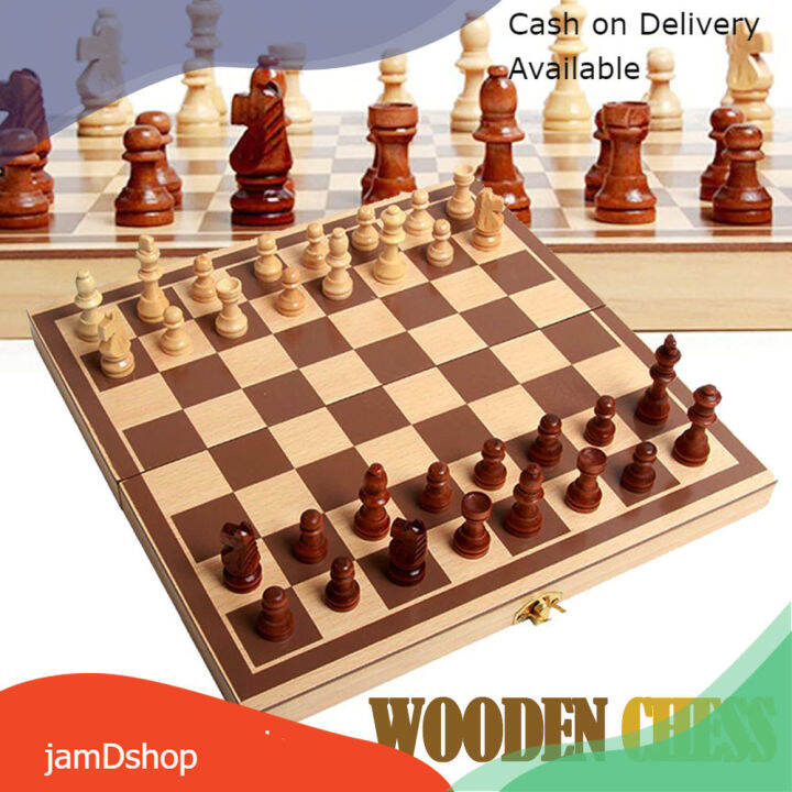 Wooden Folding Chess Set High Quality Chess Board for Kids and