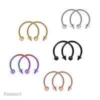 10Pcs 16G Nose Septum Horseshoe Hoop Earring Tragus Lip Piercings Ring Jewelry