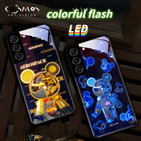 MG ไฟ LED สำหรับ Huawei เคสโทรศัพท์ P30pro/P50pro/P40pro + Honor50pro/Nova11pro Mate50Pro/30Epro Nova7se/Mate40Pro 8se/HonorX7/X8/70Pro หมีอังกฤษ