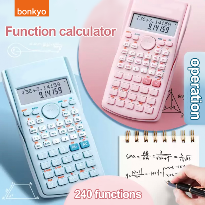 Bonkyo Kalkulator Color Function Scientific Kalkulator 24 Fungsi Kalkulasi 3 Warna 1700 Cu2 7224