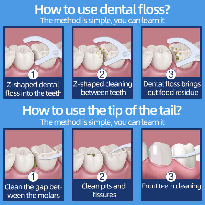 Fawnmum 30 Pcs Disposable Dental Floss Dental Floss Stick for Teeth