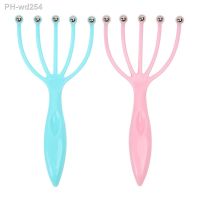 Head Scalp Neck Massager Comb Roller Five Finger Claws Steel Ball Hand Held Relax SPA Hair Care for hair growth Stress Relief