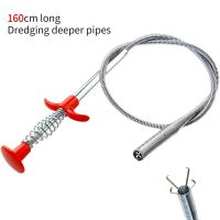 160cm Lengthen Spring Pipe Dredging Tools Sewer Dredge Pipeline Hook Clog Remover Cleaning Tools Household for Kitchen Sink Traps Drains