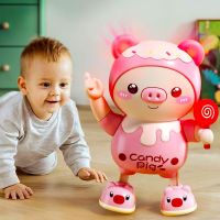 New Electronic Pets Pig Dancing Toy With Swing Light Music Cute Pig Cartoon Animal Baby Toys For Birthday New Year Xmas Gifts