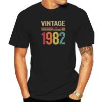 40 Year Old Gifts Vintage 1982 40th Birthday Gift Men T Shirt Unique Tees Short Sleeve O Neck T-Shirts 100% Cotton Gift Clothing