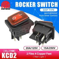 5 Buah/Banyak Rocker Switch 15A 250V 4 6 Pin 4PIN 6PIN 3 Posisi dengan LED Light Power Perahu Switch push Button untuk Mobil