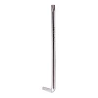 Long Arm Tamper Proof Torx Star Key Wrench Silver, T25 100mm