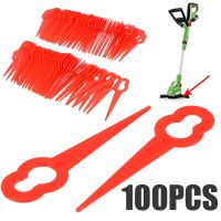 100Pcs Grass Trimmer Blade Red Plastic Blade Cutter Garden Lawn Trimmer Spare Blade Red Tool Parts