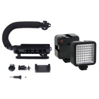 【CW】 C Type Handheld Stabilizer Holder Grip Flash Bracket Mount With Video 49 Led