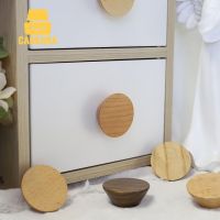 ☫ Wood Round Pull Knobs Natural Wooden Cabinet Drawer Wardrobe Knobs For Cabinet Drawer Handle Furniture Hardware Wooden handle