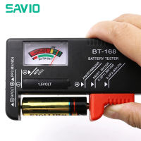 SAVIO เครื่องทดสอบความจุแบตเตอรี่,ตัวทดสอบแรงดันไฟฟ้า BT-168 AA /Ac/c/d/9 V/1.5V ปุ่มแบตเตอรี่อเนกประสงค์