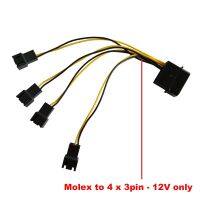 【trending】 AYAAN EMPORIUM IDE Molex 4-Pin To Case พัดลมระบายความร้อน3-Pin TX3 Out อะแดปเตอร์แปลงสายเคเบิล W/ ลดความเร็ว,2x 5V/2x12V