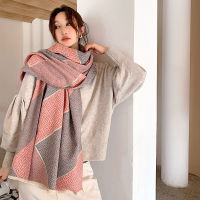 Luxury Cashmere Winter Scarf For Women Thick Warm Pashmina Shawl Lady Wrap Bufanda Geometric Print Letter Scarves