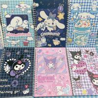 JOKTT อุปกรณ์สำนักงานอุปกรณ์การเรียน Cinnamoroll การ์ตูน Kuromi A5แบบพกพาเกลียวหนังสือเกลียวหนังสืออะนิเมะสมุดบันทึกแบบมีขดลวด