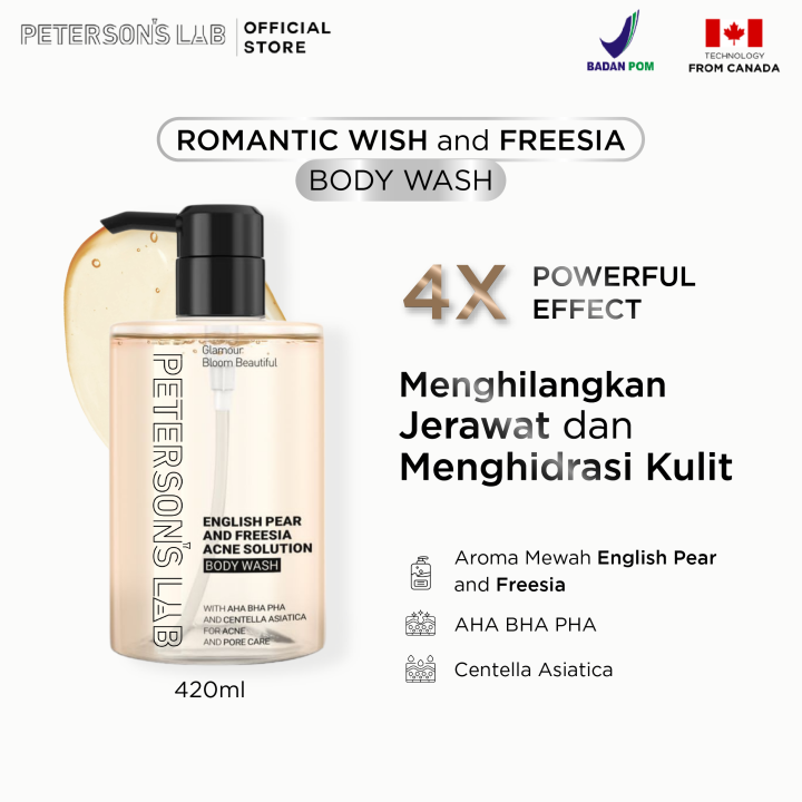 Peterson's Lab Acne Body Wash Romantic Wish & Freesia 420ml Lazada