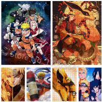 Naruto Puzzles Japanese Anime Jigsaw Puzzle for Children Sasuke Kakashi Assembling Educational Toys Games Cartoon Kids Gifts