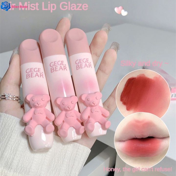 Blue Rose Gege Bear 2023 New Tender Lip Glaze Soft Mist Milk Mist Matte ...