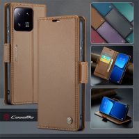 เคสสำหรับ Xiaomi 13 12 12T Pro 13 Lite Xiaomi13 13Pro 13 Lite 5G เคสโทรศัพท์หนังแบบฝาพับลิ้นจี่ช่องเสียบบัตรเคสป้องกันแป้นยึดกระเป๋าสตางค์ฝาครอบกันกระแทก