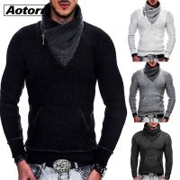 【CW】 Fashion Sweater Turtleneck Men Korean Mens Wool Half Collar WoolPullovers Sweaters